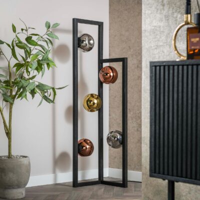 Rina moderne 5-lichts vloerlamp zwart afbeelding 4