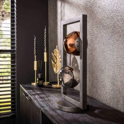 zwarte 2-lichts tafellamp Rina afbeelding 4