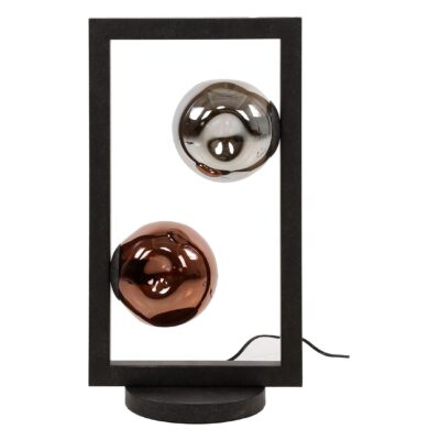 zwarte 2-lichts tafellamp Rina afbeelding 1