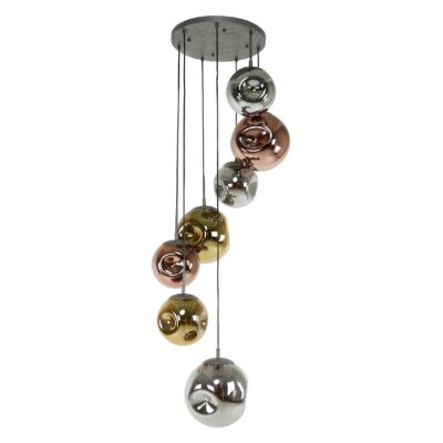 Rina 7-lichts hanglamp oud zilver afbeelding 1