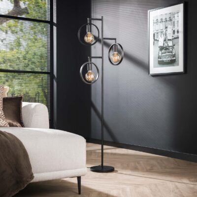 vloerlamp Oro charcoal 3-lichts afbeelding 3