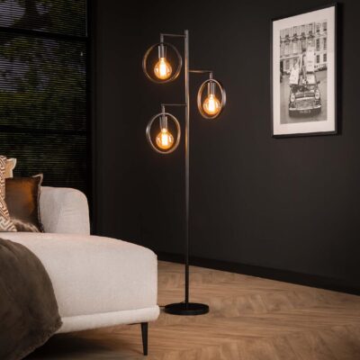 vloerlamp Oro charcoal 3-lichts afbeelding 4
