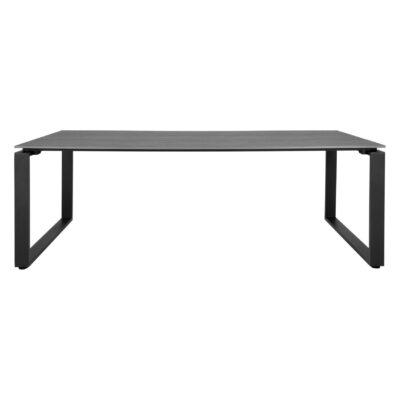 rechthoekige eettafel 210x100 grijs zwart afbeelding 2