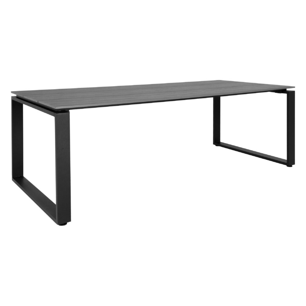 rechthoekige eettafel 210x100 grijs zwart afbeelding 1