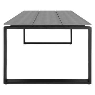 rechthoekige eettafel 210x100 grijs zwart afbeelding 3