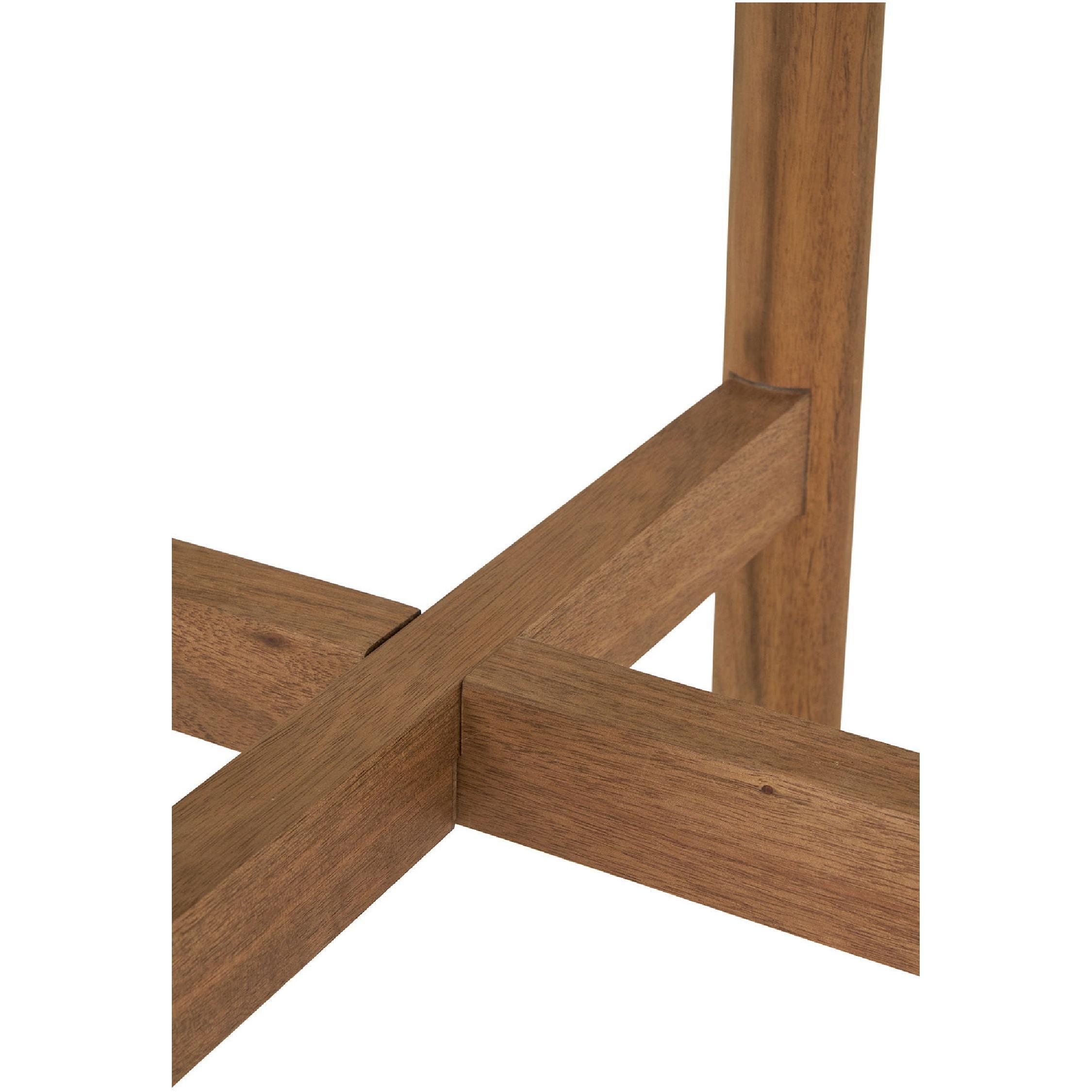 ronde terrazzo bijzettafel acaciahout afbeelding 4