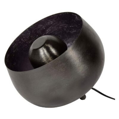 industriële tafellamp Nelma zwart nikkel afbeelding 1