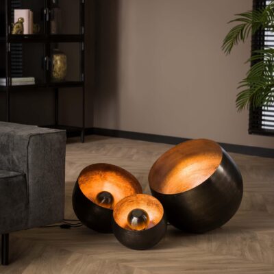 Nelma zwarte nikkel tafellamp afbeelding 3