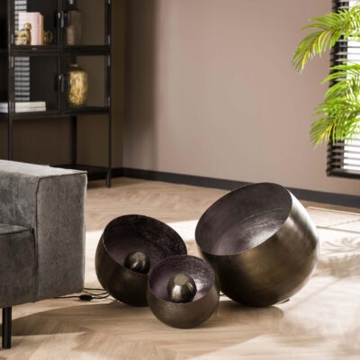 Nelma zwarte nikkel tafellamp afbeelding 4