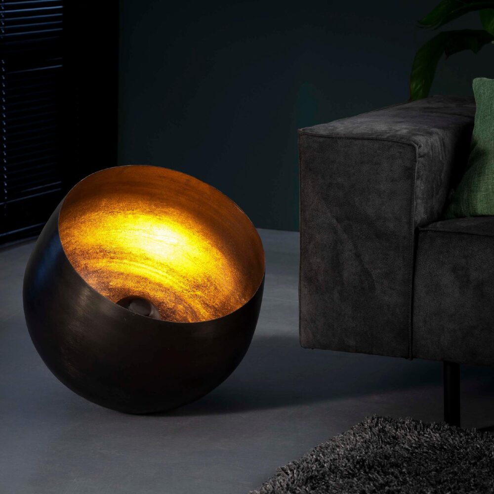 Nelma zwarte nikkel tafellamp afbeelding 5