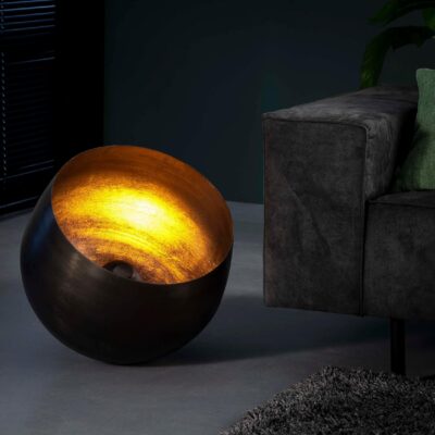 Nelma zwarte nikkel tafellamp afbeelding 5