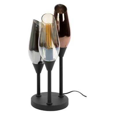 moderne 3-lichts tafellamp Suni zwart afbeelding 1