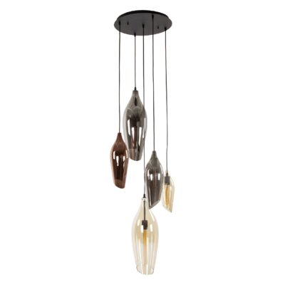 design hanglamp Suni 5-lichts zwart afbeelding 1