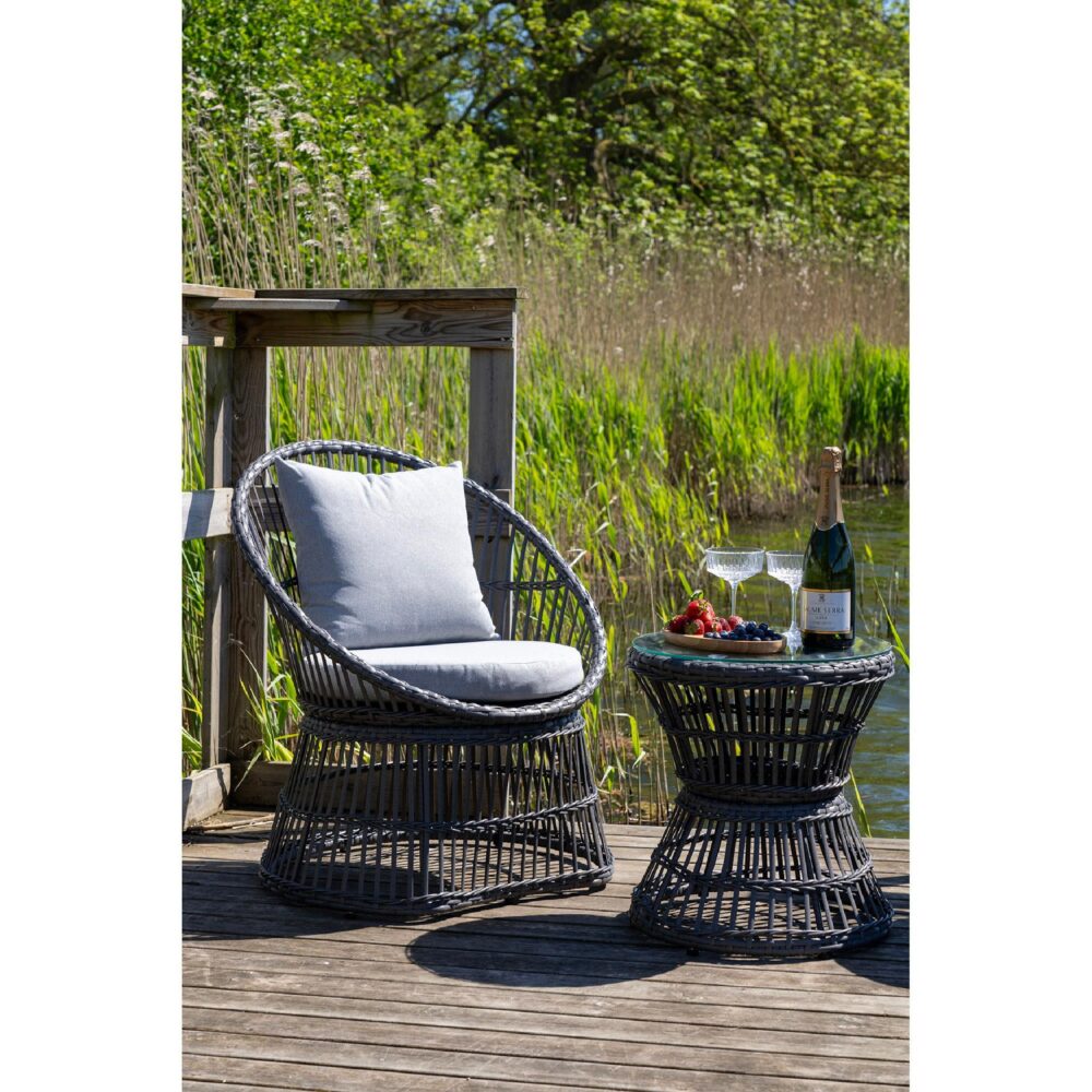 grijze rotan loungeset tuin afbeelding 4