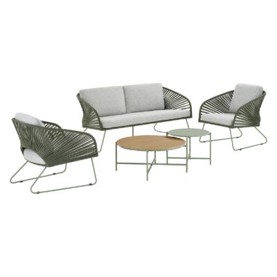 Alven loungeset tuin grijs groen afbeelding 1