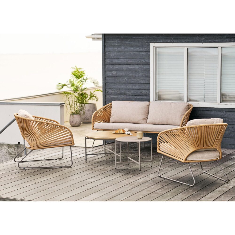 Alven beige loungeset voor tuin afbeelding 8