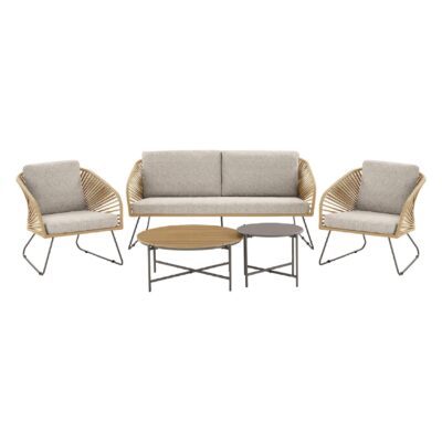 Alven beige loungeset voor tuin afbeelding 2