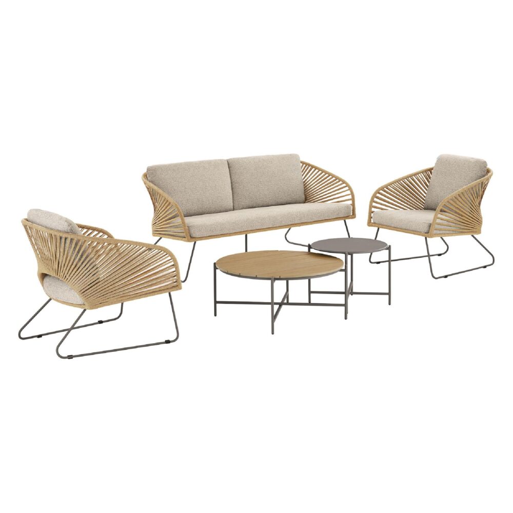 Alven beige loungeset voor tuin afbeelding 1