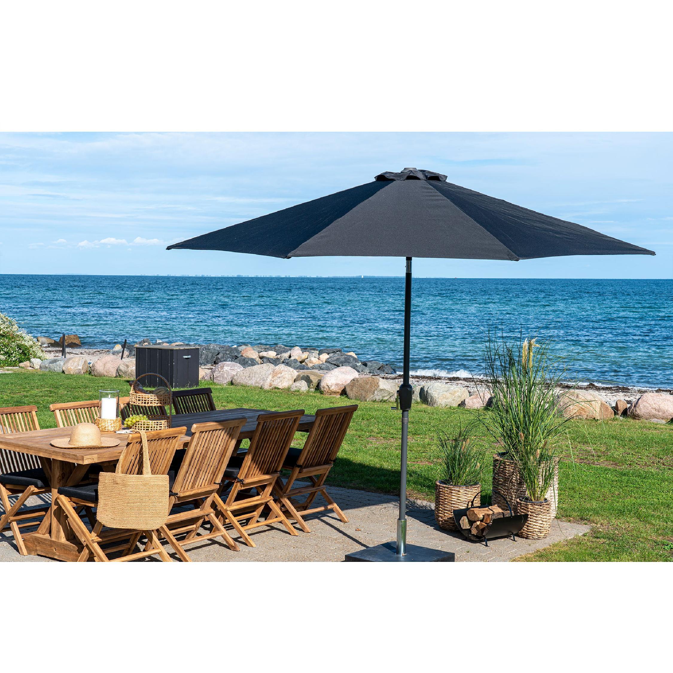 zwarte ronde tuinparasol 300 cm afbeelding 2