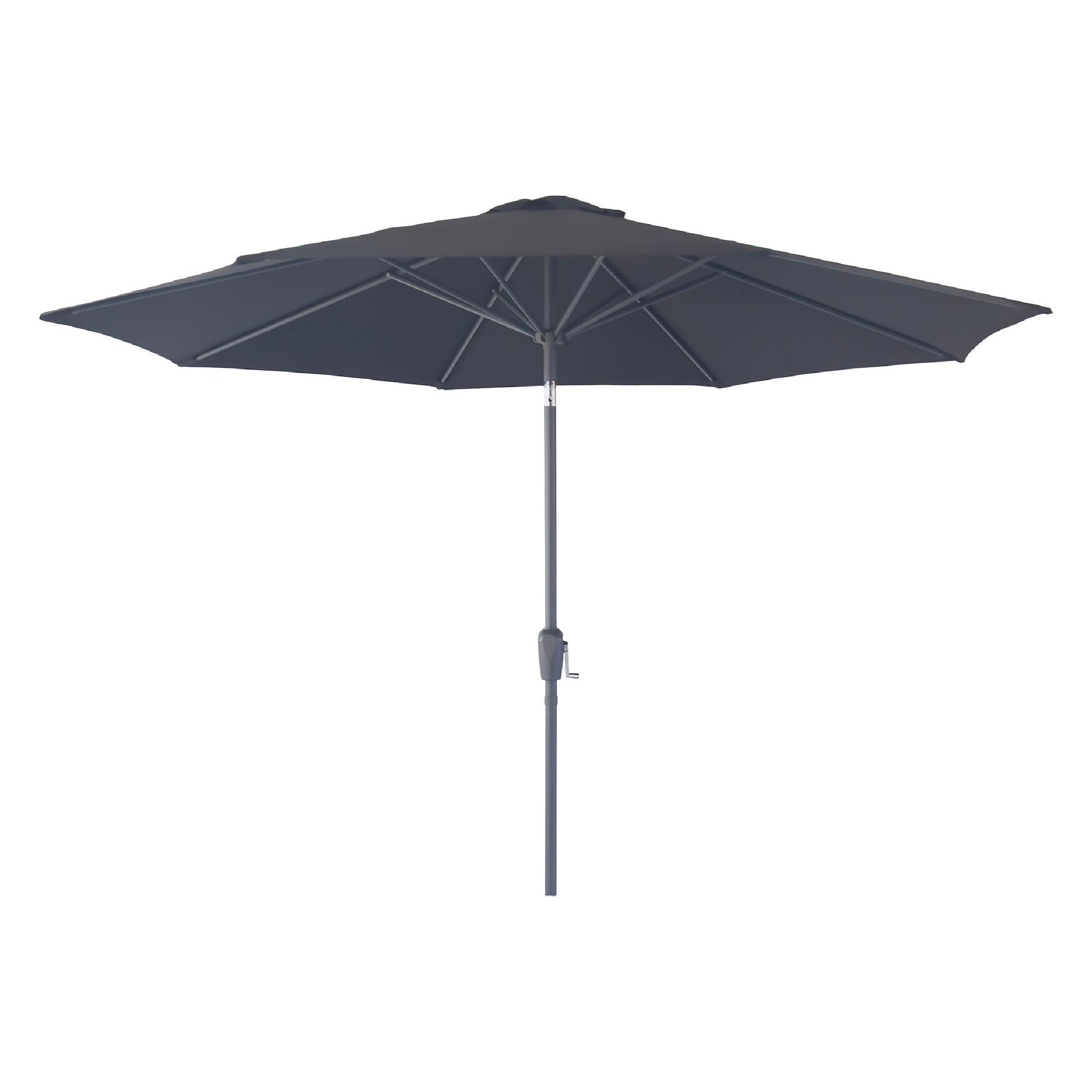 zwarte ronde tuinparasol 300 cm afbeelding 1