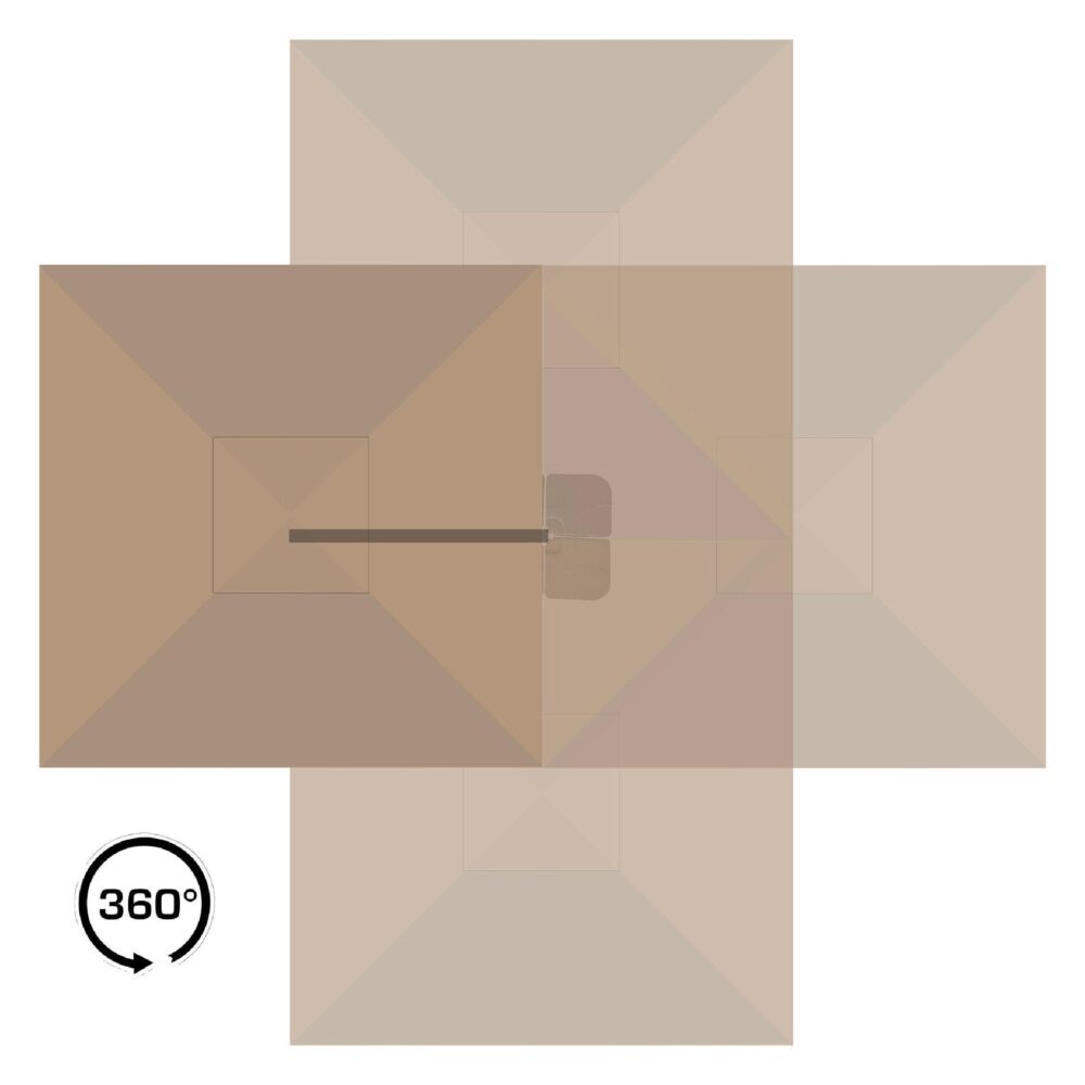 zweefparasol 295x295 sand afbeelding 4