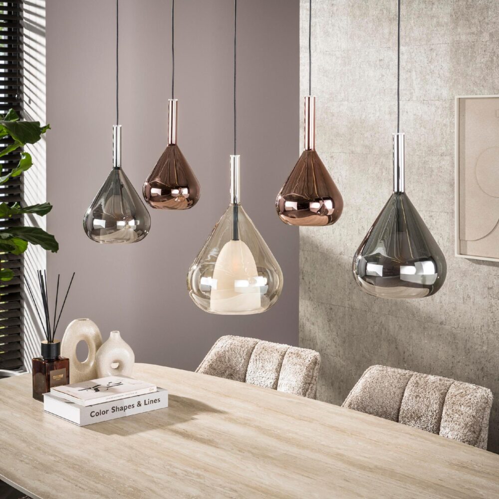 Naro 5-lichts moderne hanglamp zwart afbeelding 4