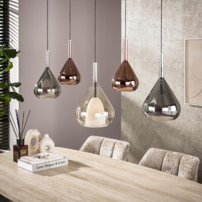 Naro 5-lichts moderne hanglamp zwart afbeelding 4