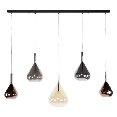 Naro 5-lichts moderne hanglamp zwart afbeelding 1