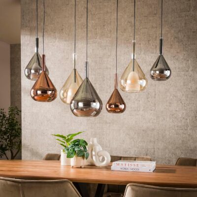 Naro moderne 7-lichts hanglamp zwart afbeelding 4