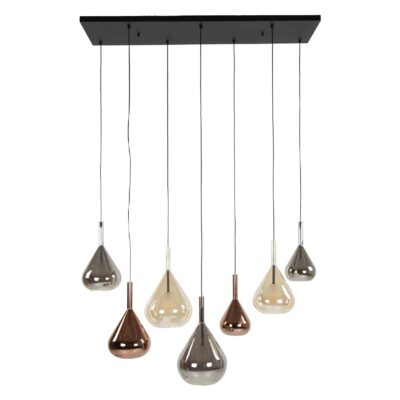 Naro moderne 7-lichts hanglamp zwart afbeelding 1