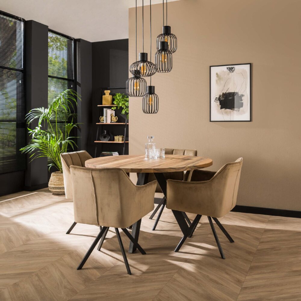 industriële hanglamp 5-lichts charcoal afbeelding 6