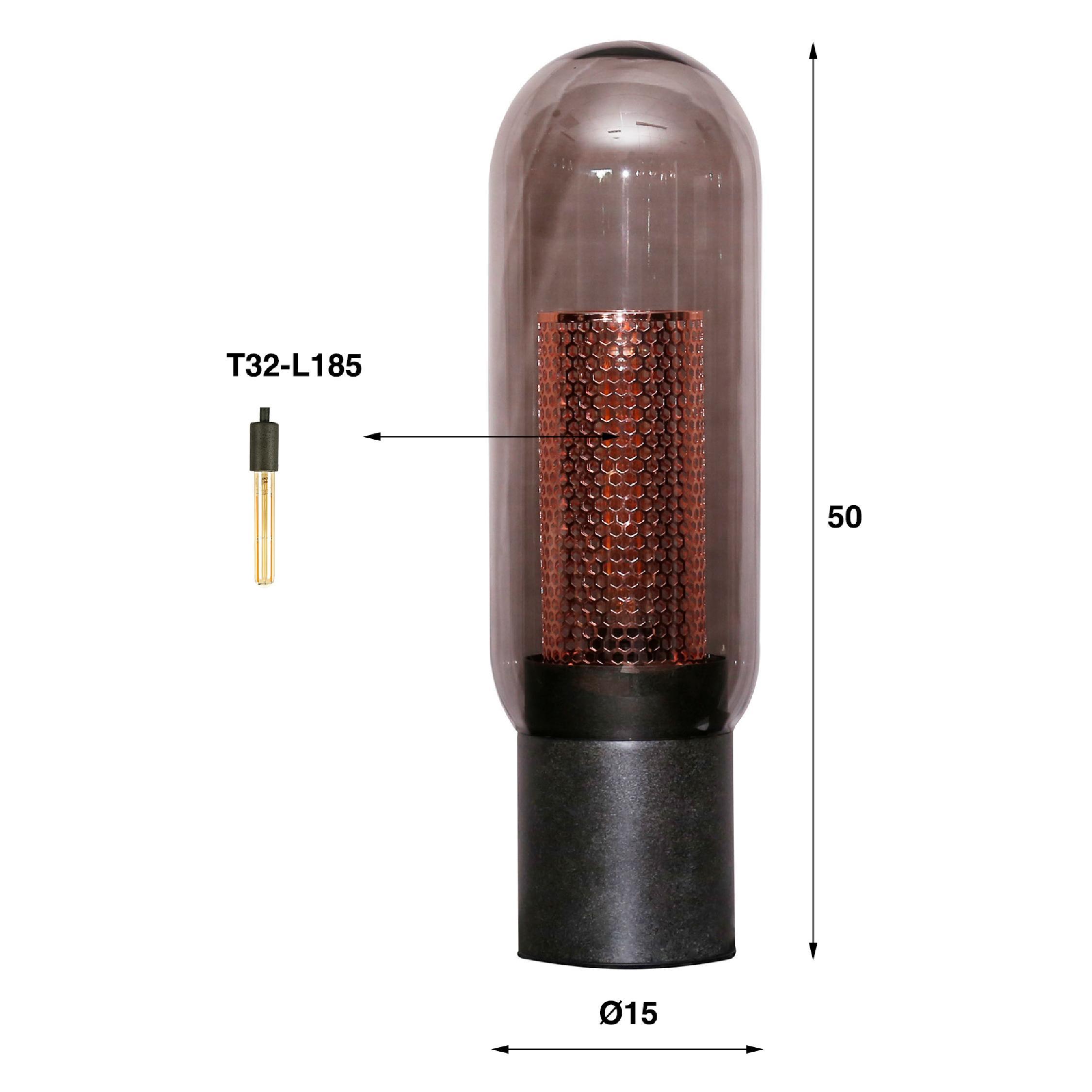 Soma industriële rookglas tafellamp afbeelding 2