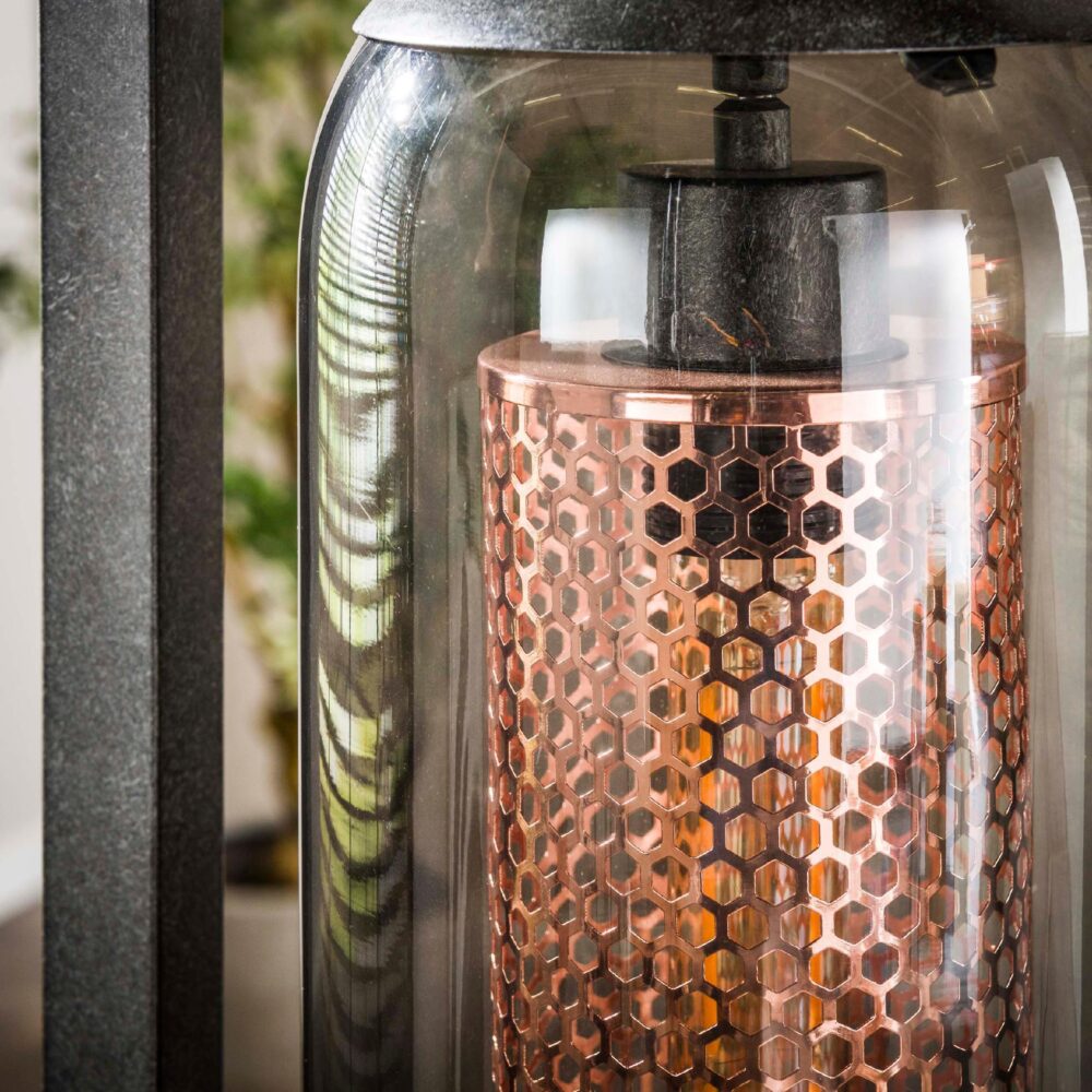 Soma rookglas vloerlamp 4-lichts zwart afbeelding 3