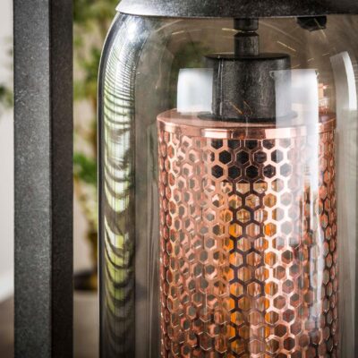 Soma rookglas vloerlamp 4-lichts zwart afbeelding 3