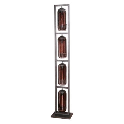 Soma rookglas vloerlamp 4-lichts zwart afbeelding 1