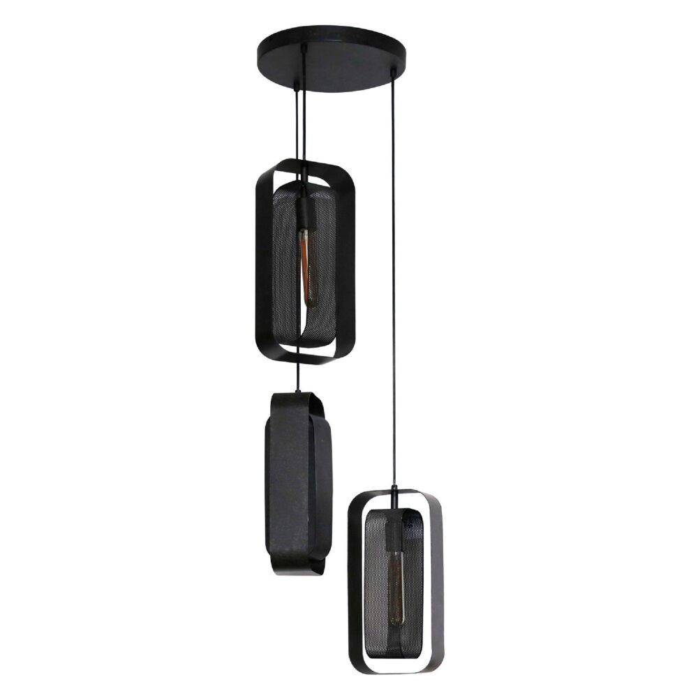 industriële 3-lichts hanglamp Tayla afbeelding 1