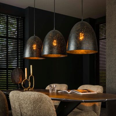moderne 3-lichts hanglamp charcoal afbeelding 3