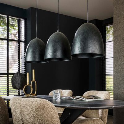 moderne 3-lichts hanglamp charcoal afbeelding 4