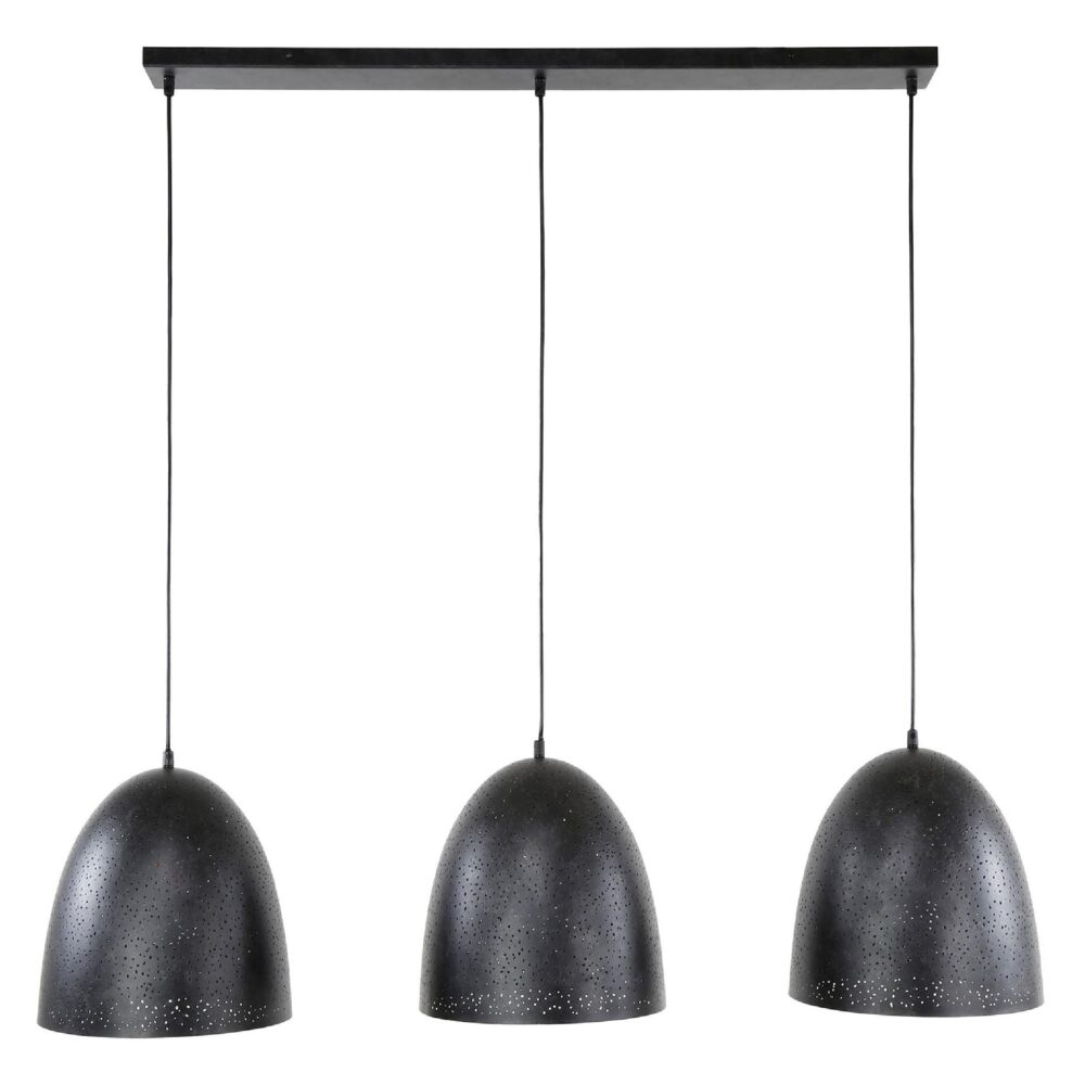 moderne 3-lichts hanglamp charcoal afbeelding 1