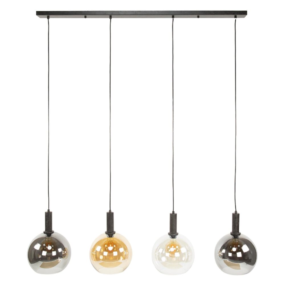 Siva 4-lichts hanglamp glazen bollen afbeelding 1
