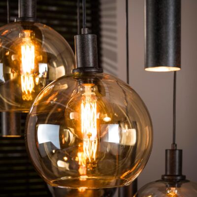 Siva 9-lichts hanglamp met glazen bollen afbeelding 5