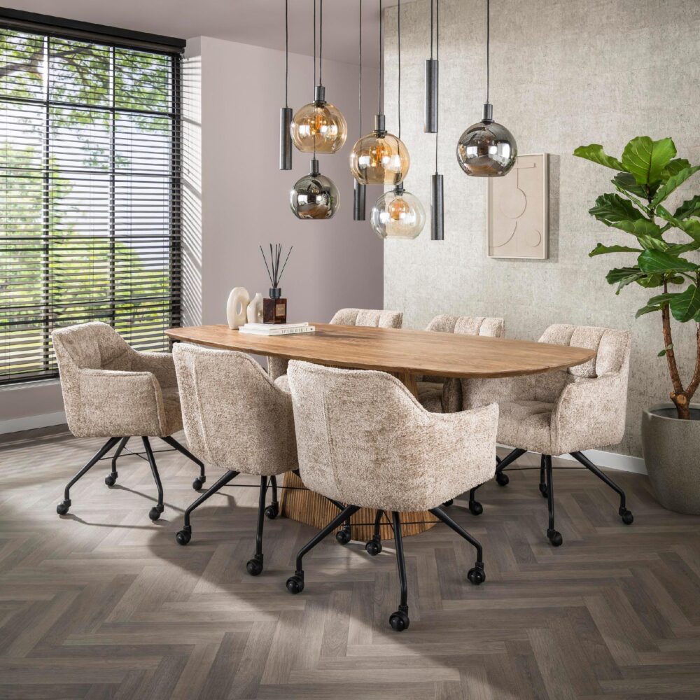 Siva 9-lichts hanglamp met glazen bollen afbeelding 10