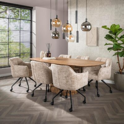 Siva 9-lichts hanglamp met glazen bollen afbeelding 10