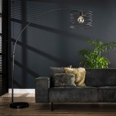 moderne booglamp met marmeren voet afbeelding 4