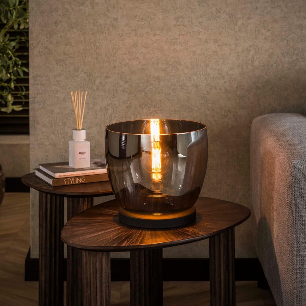 smoke glazen vloerlamp Davin afbeelding 5
