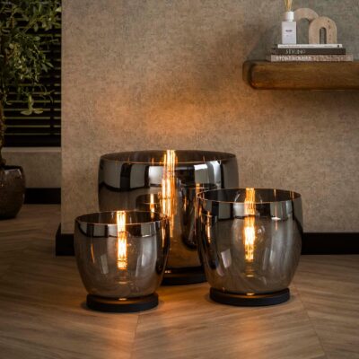 Davin vloerlamp rookglas XL afbeelding 2