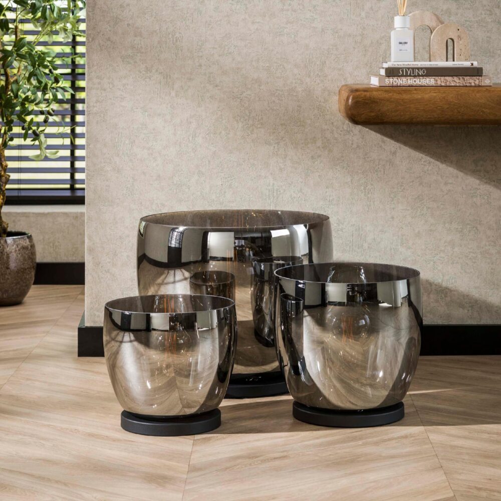 Davin vloerlamp rookglas XL afbeelding 3