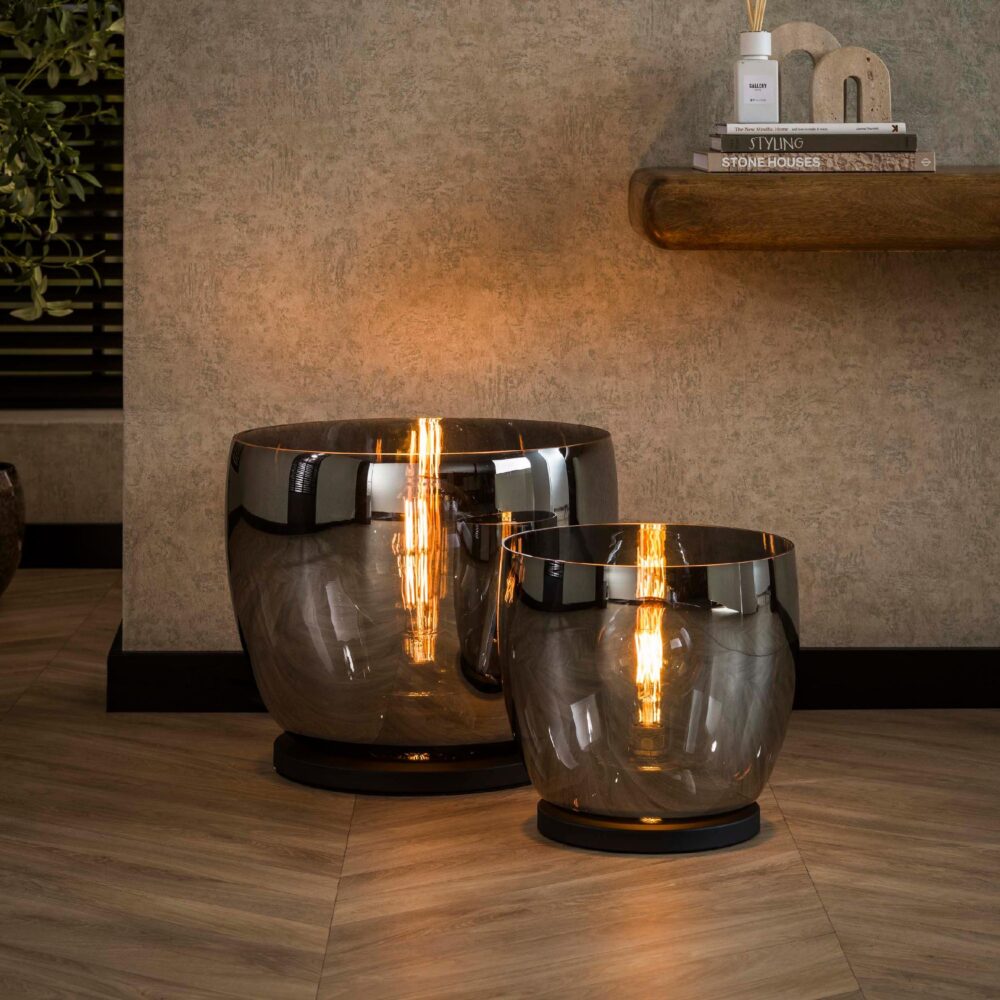 Davin vloerlamp rookglas XL afbeelding 4