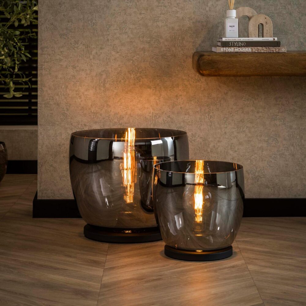 Davin vloerlamp rookglas XL afbeelding 4