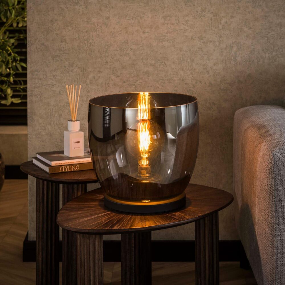 Davin vloerlamp rookglas XL afbeelding 8